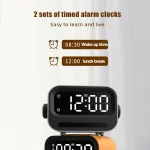 15W 3-In-1 Ambient Light Digital Display Clock Bluetooth Speaker Magnetic Wireless Charger - Image 8