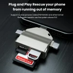 7 In 1 Multi-function OTG Card Reader for iPhone / Android Phone / Huawei / Laptops, PF-70 Black, PF-70  Silver Gray - Image 3