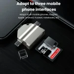 7 In 1 Multi-function OTG Card Reader for iPhone / Android Phone / Huawei / Laptops, PF-70 Black, PF-70  Silver Gray - Image 4