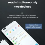 7 In 1 Multi-function OTG Card Reader for iPhone / Android Phone / Huawei / Laptops, PF-70 Black, PF-70  Silver Gray - Image 5