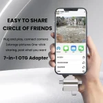 7 In 1 Multi-function OTG Card Reader for iPhone / Android Phone / Huawei / Laptops, PF-70 Black, PF-70  Silver Gray - Image 7