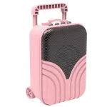 X1 Mini Trolley Case Bluetooth Speaker Retro Card Radio Portable Audio, Pink, Red, Deep Black, Sky Blue