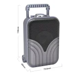 X1 Mini Trolley Case Bluetooth Speaker Retro Card Radio Portable Audio, Pink, Red, Deep Black, Sky Blue - Image 3