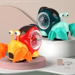 Crawling Hermit Crab Educational Electrical Toys Universal Music Light Projection Cartoon Children Toys, Hermit Crab Blue, Hermit Crab Orange - Image 3