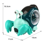Crawling Hermit Crab Educational Electrical Toys Universal Music Light Projection Cartoon Children Toys, Hermit Crab Blue, Hermit Crab Orange - Image 4