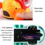 Crawling Hermit Crab Educational Electrical Toys Universal Music Light Projection Cartoon Children Toys, Hermit Crab Blue, Hermit Crab Orange - Image 5