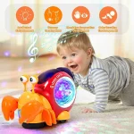 Crawling Hermit Crab Educational Electrical Toys Universal Music Light Projection Cartoon Children Toys, Hermit Crab Blue, Hermit Crab Orange - Image 7