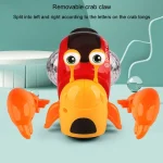 Crawling Hermit Crab Educational Electrical Toys Universal Music Light Projection Cartoon Children Toys, Hermit Crab Blue, Hermit Crab Orange - Image 10