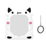 For Tamagotchi Uni (2023) Pet Game Console Silicone Protective Case, White Cow