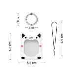 For Tamagotchi Uni (2023) Pet Game Console Silicone Protective Case, White Cow - Image 3