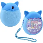 For Tamagotchi Pix Cartoon Electronic Pet Game Console Anti-Slip And Anti-Fall Silicone Protective Cover, Blue, Pink, Purple