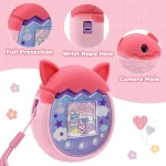 For Tamagotchi Pix Cartoon Electronic Pet Game Console Anti-Slip And Anti-Fall Silicone Protective Cover, Blue, Pink, Purple - Image 4
