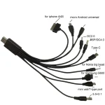 10 In 1 Multifunction USB Charging Cable For IPhone / PSP / Camera / Nokia / HTC / LG / Samsung, 10 In 1 - Image 3
