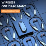 2.4G Hanging Neck In-ear Wireless Monitoring Headphones Long Playtime Sports Earphones, K6, K7 With Transmitter, K7 - Image 3