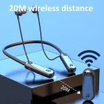 2.4G Hanging Neck In-ear Wireless Monitoring Headphones Long Playtime Sports Earphones, K6, K7 With Transmitter, K7 - Image 5