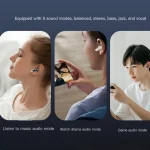 Color Screen Touch ANC Active Noise Reduction LCD Wireless Bluetooth Earphones - Image 10