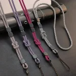 Dual-use Detachable Adjustment Mobile Phone Lanyard Anti-lost Wrist Rope, Light Brown, Black and Blue, Pink - Image 2