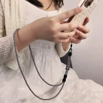 Dual-use Detachable Adjustment Mobile Phone Lanyard Anti-lost Wrist Rope, Light Brown, Black and Blue, Pink - Image 5