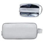 SM09 Double-layer Large Capacity Digital Accessories Storage Bag, Gray, Black, Navy Blue, Dark Gray