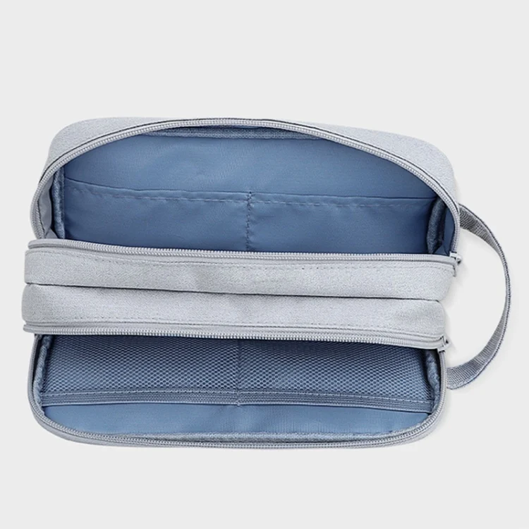 TBD06044958_B3.webp SM09 Double-layer Large Capacity Digital Accessories Storage Bag, Gray, Black, Navy Blue, Dark Gray - Image 4