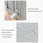 SM09 Double-layer Large Capacity Digital Accessories Storage Bag, Gray, Black, Navy Blue, Dark Gray - Image 7