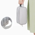 SM09 Double-layer Large Capacity Digital Accessories Storage Bag, Gray, Black, Navy Blue, Dark Gray - Image 8