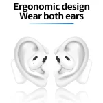 Bluetooth V5.4 Hanging Ear Wireless Earbuds Stereo Sound Headphones, V21 Black, V21 White - Image 3