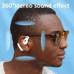 Bluetooth V5.4 Hanging Ear Wireless Earbuds Stereo Sound Headphones, V21 Black, V21 White - Image 7