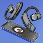 Bluetooth Headset Digital Display Hanging Ear OWS Stereo Sports Earbuds, X30 Black, X30 White, X30 Orange - Image 2
