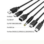5-in-1 USB Charging Cable for Wii U / NEW 3DSXL / NEW 3DS / NDS LITE SP / PSP - Image 3