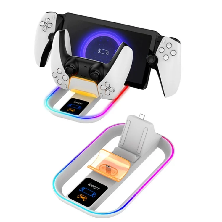 For SONY PlayStation Portal iPega Controller & Game Console Charger with RGB Light
