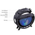 DV-800 G-shaped Colorful Atmosphere Light Flashlight Solar Wireless Bluetooth Speaker - Image 4