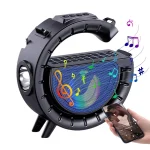 DV-800 G-shaped Colorful Atmosphere Light Flashlight Solar Wireless Bluetooth Speaker - Image 6