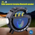 DV-800 G-shaped Colorful Atmosphere Light Flashlight Solar Wireless Bluetooth Speaker - Image 9
