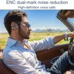 V600 On-Ear OWS Bone Conduction Gaming Noise Reduction Bluetooth Earphones - Image 7