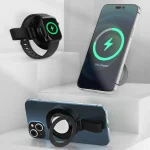 3 In 1 Magnetic Wireless Charger Mobile Phone Ring Holder - Image 2