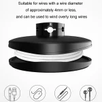 BEN.JACK Desktop Data Cable Storage Buckle Headphone Cable Holder, Cable Holder - Image 3