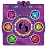 6 Buttons Dance Mat Toys For Kids With Bluetooth / AUX And Built In Music 6 Modes Step Floor Mat - Image 2