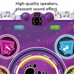 6 Buttons Dance Mat Toys For Kids With Bluetooth / AUX And Built In Music 6 Modes Step Floor Mat - Image 3