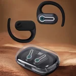 J31 OWS Hanging Ear Stereo Bluetooth Earphones With Digital Charging Compartment, J31 - Image 2