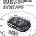 J31 OWS Hanging Ear Stereo Bluetooth Earphones With Digital Charging Compartment, J31 - Image 10