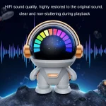 Mini Astronaut Portable Smart Subwoofer Bluetooth Speaker, White Gray, Platinum, Platinum Light Model - Image 7