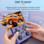 R35PLUS 3.5 Inch Handheld Game Console Built-in 64G 10,000+ Games, Transparent Black, Transparent Purple, Transparent Orange - Image 9