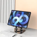 Metal Cooling Tablet Stand Rotatable Adjustable Base Support, JS-258 Silver, JS-258 Black - Image 2
