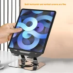 Metal Cooling Tablet Stand Rotatable Adjustable Base Support, JS-258 Silver, JS-258 Black - Image 5