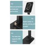 15W Desktop Wireless Charging Rotating Phone Holder Lazy Tablet Folding Lifting Bracket, Rotating (Black) - Image 4