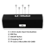 NBY 6690 TWS Couplet FM Multifunctional Desktop Plug-in Card Bluetooth Speaker - Image 4