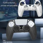For PS5 Gamepad Silicone Protective Case Anti-Skid Soft Silicone Cover, White, Blue, Black, White+2 Hats, Blue+2 Hats, Black+2 Hats, White+8 Hats, Blue+8 Hats, Black+8 Hats - Image 6