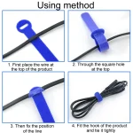 20pcs Data Cable Storage And Management Strap T-Shape Nylon Binding Tie, Black 10 x 100mm, Black 10 x 150mm, Black 12 x 150mm, Black 12 x 200mm, Black 12 x 250mm, Blue 10 x 100mm, Blue 10 x 150mm... - Image 5