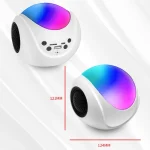 SY-688 TWS RGB Colorful Light Mini Card Bluetooth Speaker, SY-688 White - Image 2